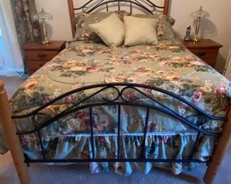 Metal and Wooden Bed