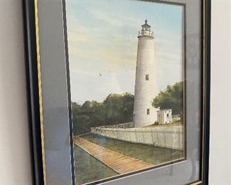 Signed and Framed Lighthouse Print