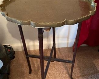 Vintage Brass Top Tray Table