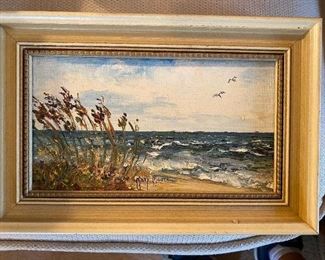 Mary Moore Ocean Themed Oil Painting