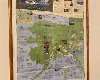 Framed Map of Alaska