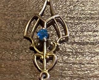 Small Old 10K Gold Pendant 