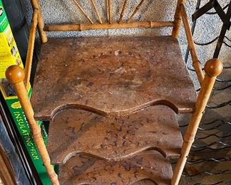 Small Old Bamboo Shelf