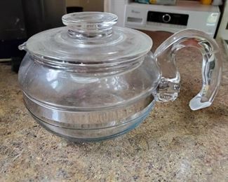 Vintage Glass Pyrex Coffee Pot