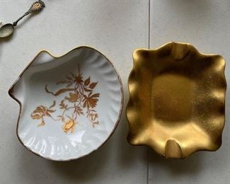 Limoges and Pickard ashtrays
