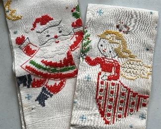 Vintage Christmas hand towels