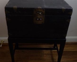 CHINESE DOCUMENT BOX  AND STAND.