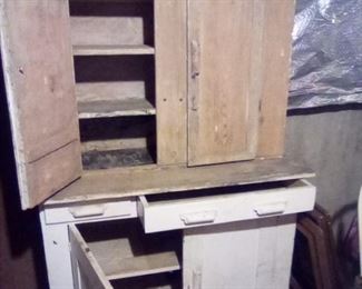 Antique kitchen cabinet. Great for 'Shabby Chic' or French Country design style.