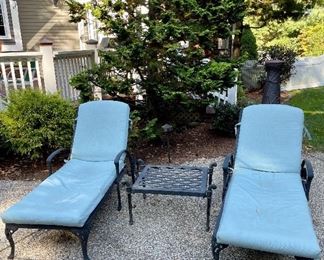 (4) Wrought Iron Chaise Lounges