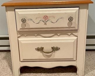 Painted nightstand w/ wood top