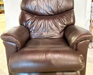 Lazy Boy brown leather recliner