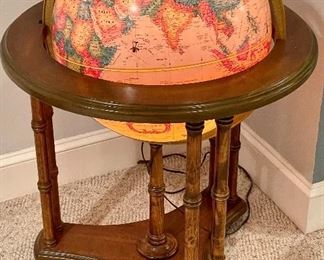 Lighted globe with stand