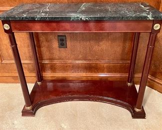 Small marble top console table