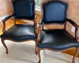 (2) Leather Armchairs