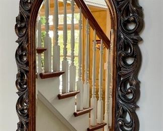 Large Framed Beveled Mirror 