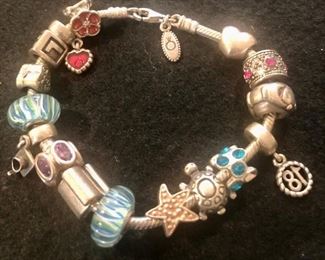 Sterling Charm bracelet with some sterling charms