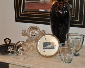More Beautiful Glass and Black Decorative Items
