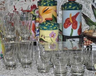 Droll Designs 4-pc. Canister Set and Glassware