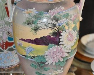 Japanese 15.5" Hand Painted Nippon Vase!