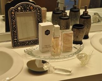 Lovely Gift Items Displayed in the Powder Room  and Other Bathrooms!