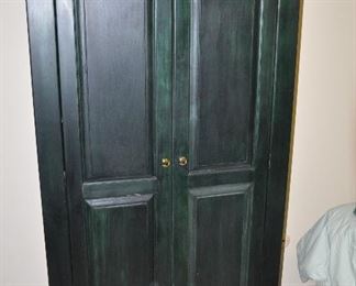 Painted Solid Pine 2 Door Storage/Pantry Cabinet, 40"w x 71"h x 13.5"d
