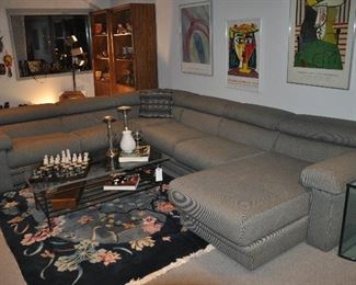 4/5 Piece "Entertaining Pit" Sectional from Harper Furniture Co. Many Ways to Arrange and Use!