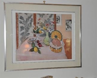 Framed and Double-Matted Matisse Print, 44" x 36"