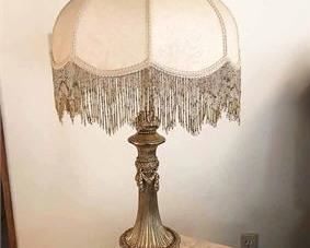 Brass Rococo Revival Table Lamp 