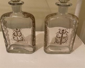 Antique lead crystal decanters