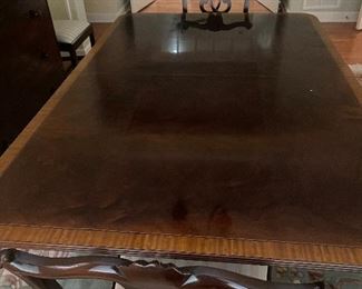 Stickley dining table and chairs