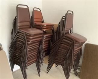 41 stackable multi purpose chairs.  $2 each