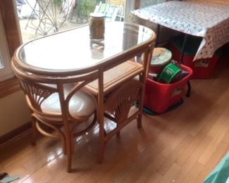 Such a cute bamboo table and chairs. Presale $125