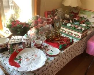 Christmas items and ornaments