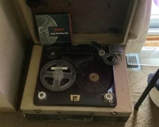 Vintage reel to reel machine in case..presale $75