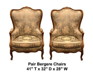388 Pair Bergere Chairs 850.00