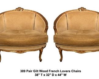 389 Pair Gilt Wood French Lovers Chairs 2400.00.jpg