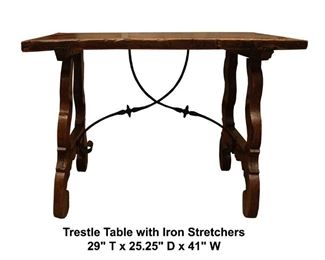 392 Trestle Table with Iron Strechers 1200.00