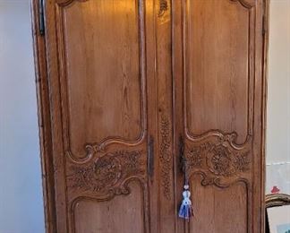 French carved 2 door cabinet