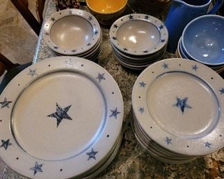 Rowe Pottery Works salt glazed China set