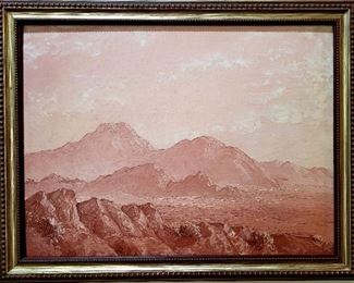 John Hilton desert scape oil painting 