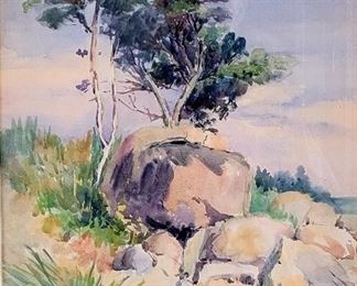 Edgar Payne landscape (watercolor)