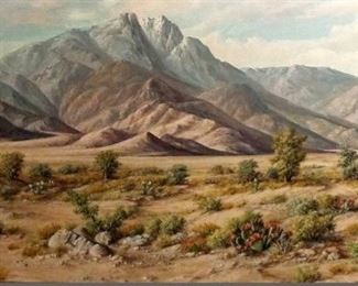Karl Von Weidhofer oil. "Desert Vista"