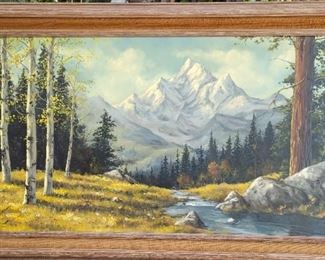 Jay Schmidt oil painting.."Sierra Range" 24x48