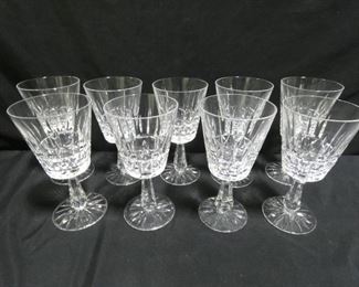 9 Signed Waterford Crystal Kylemore Water Goblets