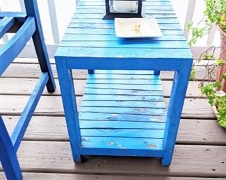 Wooden table for porch