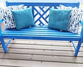 Wooden bench for porch