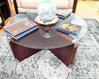 Matching piece to the end tables - coffee table with glass top