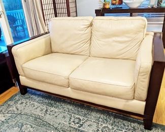 Leather loveseat 