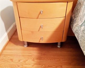 One of pair of matching night stands with  3 drawers