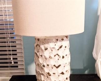 One of a pair of contemporary ceramic design lamps